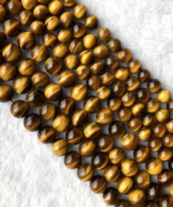 Shop 8mm Natural Tiger Eye Smooth Round Beads