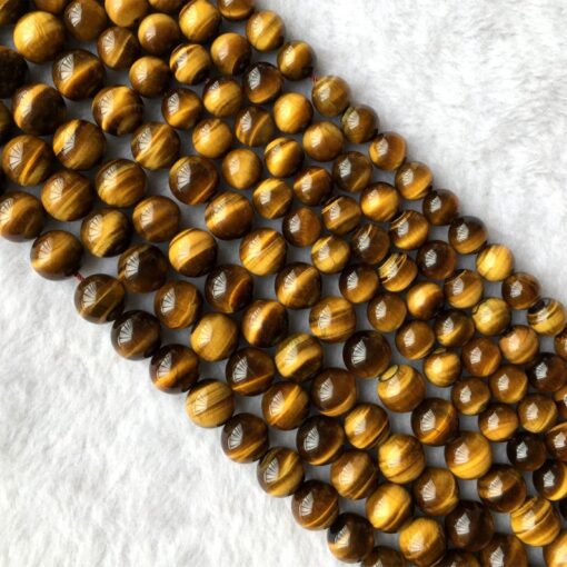 Shop 8mm Natural Tiger Eye Smooth Round Beads