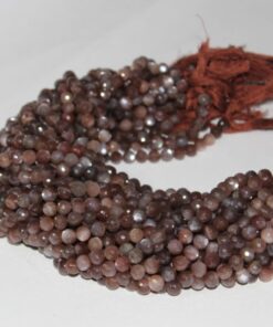 Shop Chocolate Moonstone Faceted Round Beads