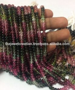 Shop Multi Tourmaline Smooth Rondelle Beads Strand