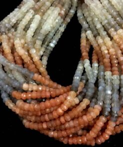 Shop Multi Moonstone Faceted Rondelle Beads Strand