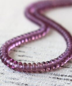 Shop Natural Amethyst Smooth Rondelle Beads Strand