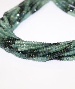 Shop Blue Tourmaline Faceted Rondelle Bead Strand