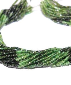 Shop Green Tourmaline Faceted Rondelle Bead Strand