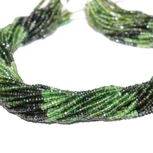 Shop Green Tourmaline Faceted Rondelle Bead Strand