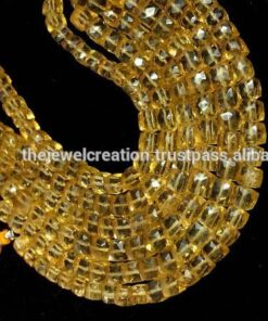 Shop Natural Citrine Faceted Box Beads Strand