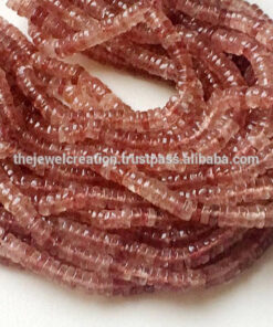 Shop Strawberry Quartz Smooth Heishi Tyre Beads