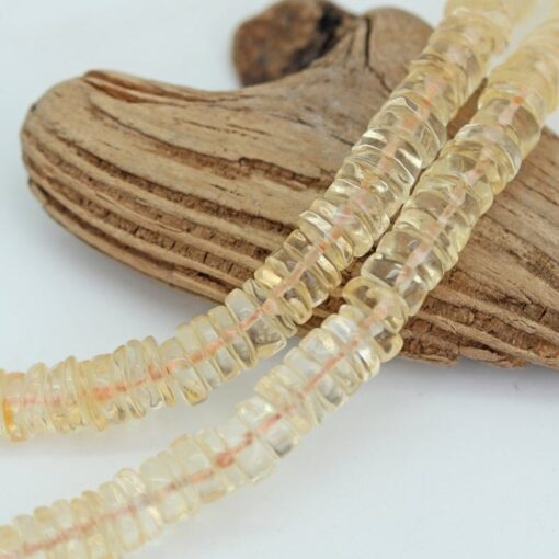 Shop Natural Citrine Faceted Heishi Tyre Beads Strand