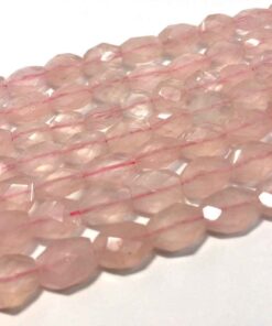 Shop Natural Rose Quartz Faceted Oval Beads Strand