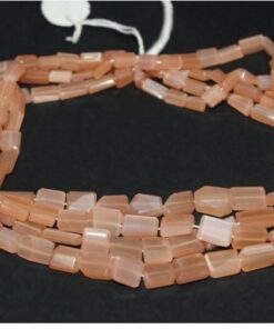 Shop Peach Moonstone Faceted Tumble Nugget Beads