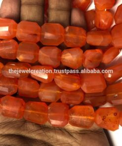 Shop Carnelian Faceted Tumble Nuggets Beads Strand