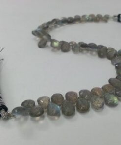 Shop Natural Labradorite Faceted Pear Beads Strand
