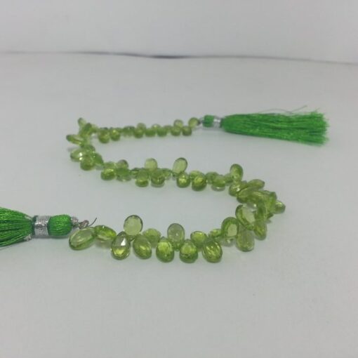 Shop Natural Peridot Faceted Pear Beads Strand