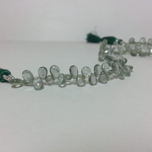 Shop Moss Aquamarine Smooth Pear Beads Strand