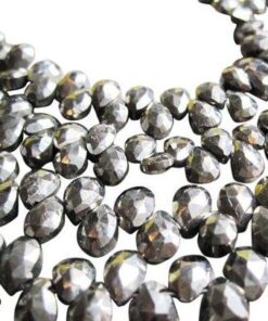 Shop Natural Pyrite Faceted Pear Beads Strand