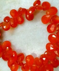 Shop Natural Carnelian Faceted Pear Beads Strand