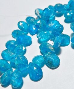 Shop Natural Neon Apatite Faceted Pear Beads Strand