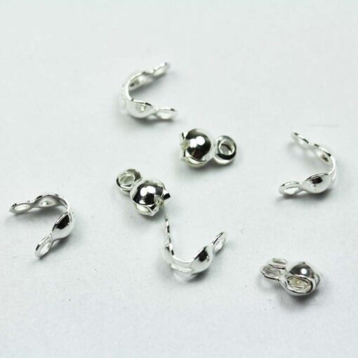 925 Sterling Silver Clamshell Bead Tips