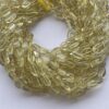 Natural Lemon Quartz Smooth Oval Beads Strand