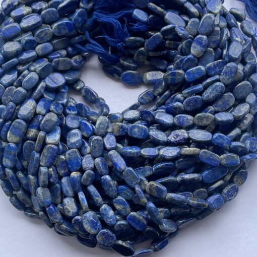 Natural Lapis Lazuli Smooth Oval Beads Strand