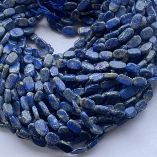 Natural Lapis Lazuli Smooth Oval Beads Strand