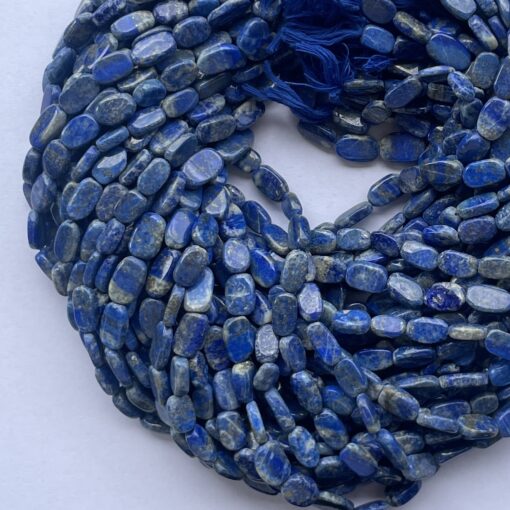 Natural Lapis Lazuli Smooth Oval Beads Strand