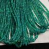 Natural Emerald Green Onyx Ethiopian Opal Smooth Rondelle Beads Strand