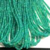 Natural Emerald Green Onyx Ethiopian Opal Smooth Rondelle Beads Strand