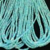 Natural Aquamarine Blue Ethiopian Opal Smooth Rondelle Beads Strand