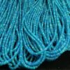 Natural Paraiba Blue Ethiopian Opal Smooth Rondelle Beads Strand