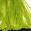 Natural Peridot Parrot Green Ethiopian Opal Smooth Rondelle Beads Strand Neon