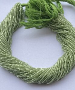 2mm Natural Micro Green Peridot Stone Faceted Beads Strand