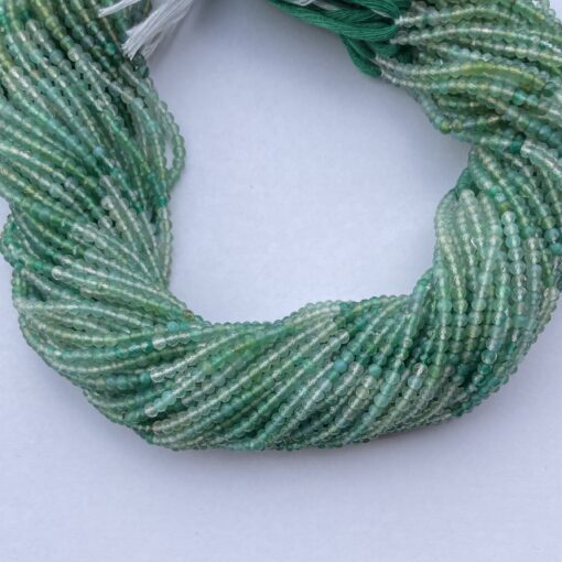 2mm Natural Micro Green Onyx Stone Faceted Beads Strand