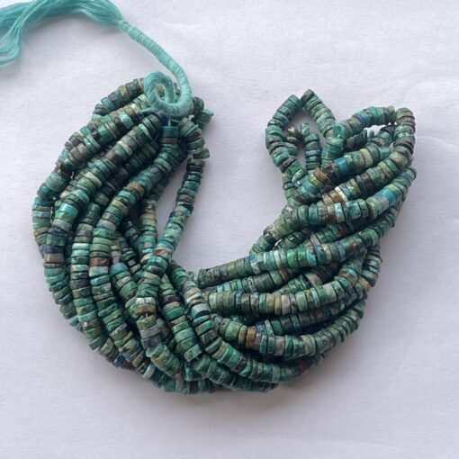 Shop 5mm 6mm Natural Chrysocolla Stone Smooth Heishi Tyre Beads Strand