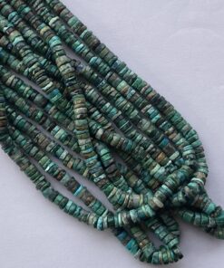Shop 5mm 6mm Natural Chrysocolla Stone Smooth Heishi Tyre Beads Strand