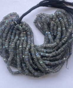 Shop 5mm 6mm Natural Labradorite Stone Smooth Heishi Tyre Beads Strand