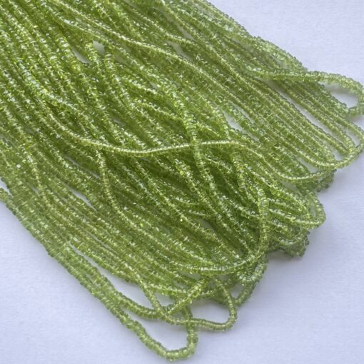 Shop 5mm 6mm Natural Peridot Stone Smooth Heishi Tyre Beads Strand