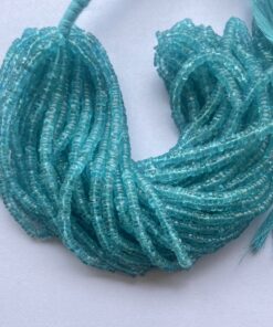 Shop 5mm 6mm Natural Sky Blue Apatite Stone Smooth Heishi Tyre Beads Strand