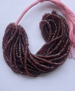 Shop 5mm 6mm Natural Red Garnet Stone Smooth Heishi Tyre Beads Strand