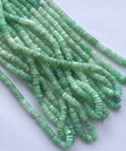 Shop 5mm 6mm Natural Chrysoprase Stone Smooth Heishi Tyre Beads Strand