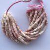 Shop 6mm 8mm Peruvian Pink Opal Stone Faceted Heishi Tyre Beads Strands