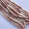 Shop 6mm 8mm Natural Peruvian Pink Opal Stone Faceted Heishi Tyre Beads Strand