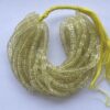 Shop 5mm 6mm Natural Lemon Quartz Stone Smooth Heishi Beads Strand