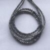 4mm Natural Salt and Pepper Diamond Faceted Rondelle Beads Strand