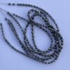 Shop 4mm 6mm Natural Black Diamond Faceted Oval Barrel Beads Strand