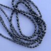 Shop 4mm 6mm Natural Black Diamond Faceted Oval Barrel Beads Strand