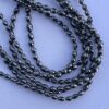 Shop 4mm 6mm Natural Black Diamond Faceted Oval Barrel Beads Strand