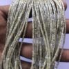 Shop 2mm 4mm Natural Light Yellow Diamond Faceted Pipe Shape Beads Strand
