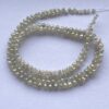 6mm Natural White Gray Milky Color Diamond Faceted Drops Briolette Beads Strand