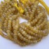 Shop 6mm 8mm Natural Yellow Onyx Smooth Rondelle Beads